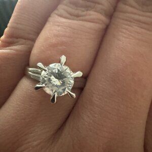 Natural Brilliant Cut Engagement Ring